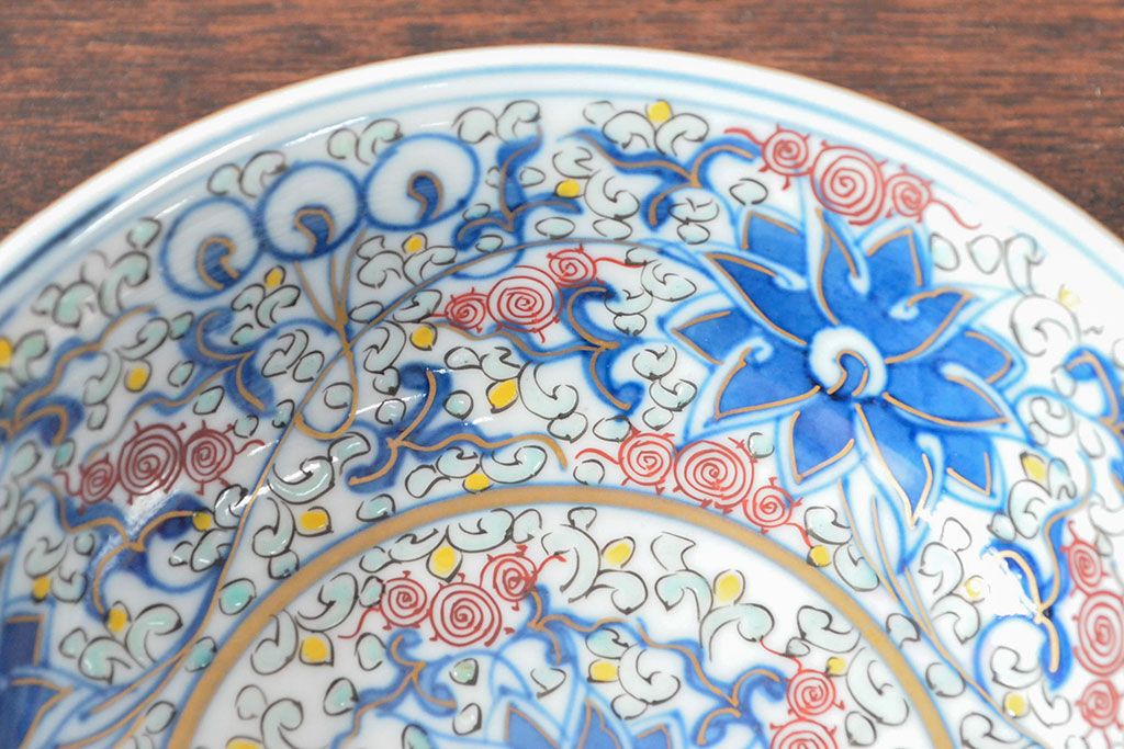 大清光緒年製 色絵染付 深鉢3点(深皿、伊万里、中国?)(R-052339)