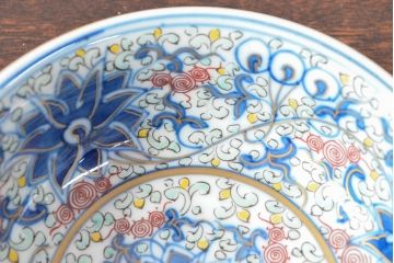 大清光緒年製 色絵染付 深鉢3点(深皿、伊万里、中国?)(R-052339)