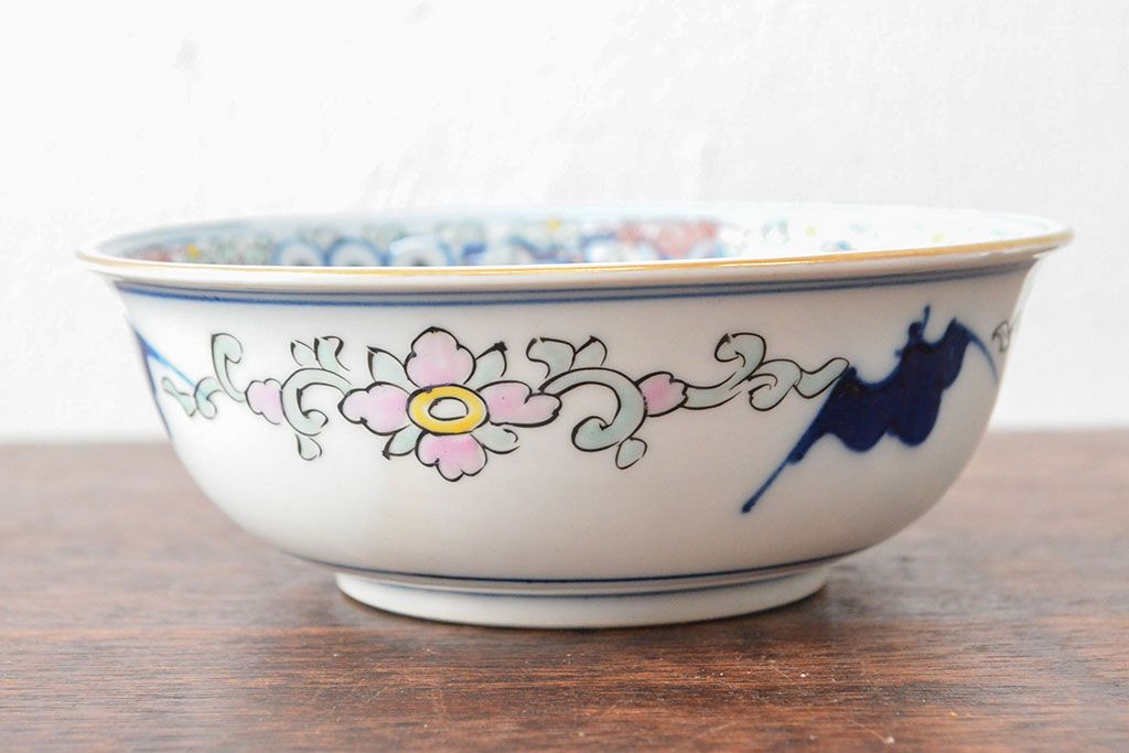 大清光緒年製 色絵染付 深鉢3点(深皿、伊万里、中国?)(R-052339)