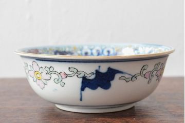 大清光緒年製 色絵染付 深鉢3点(深皿、伊万里、中国?)(R-052339)