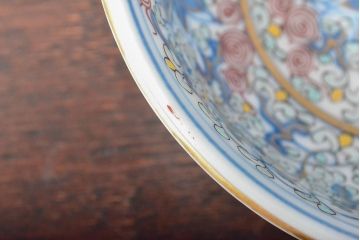 大清光緒年製　色絵染付　深鉢3点(深皿、伊万里、中国?)(R-052339)