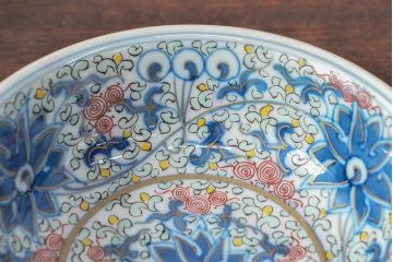 大清光緒年製 色絵染付 深鉢3点(深皿、伊万里、中国?)(R-052340)