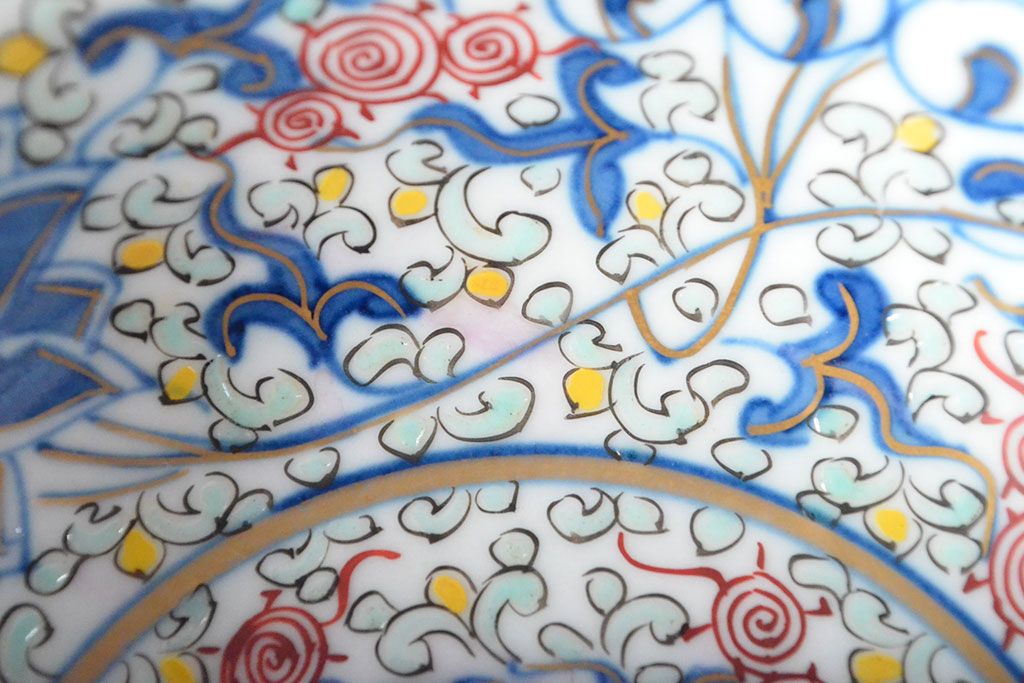 大清光緒年製 色絵染付 深鉢3点(深皿、伊万里、中国?)(R-052340)