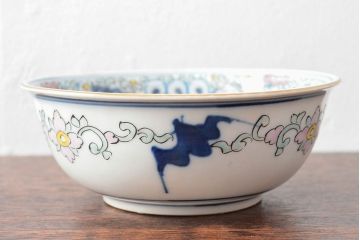 大清光緒年製 色絵染付 深鉢3点(深皿、伊万里、中国?)(R-052340)