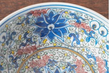 大清光緒年製　色絵染付　深鉢3点(深皿、伊万里、中国?)(R-052341)