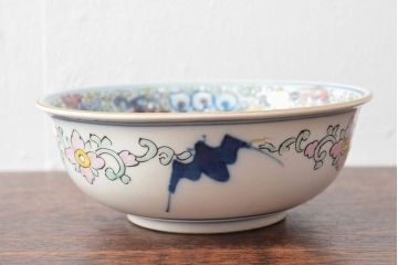 大清光緒年製　色絵染付　深鉢3点(深皿、伊万里、中国?)(R-052343)