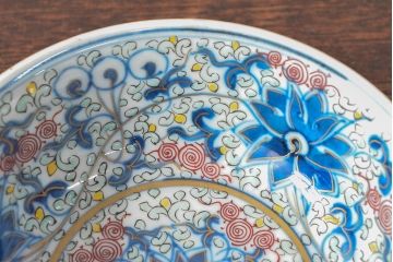 大清光緒年製　色絵染付　深鉢3点(深皿、伊万里、中国?)(R-052344)