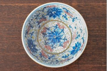 大清光緒年製　色絵染付　深鉢3点(深皿、伊万里、中国?)(R-052344)