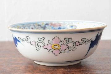 大清光緒年製　色絵染付　深鉢3点(深皿、伊万里、中国?)(R-052344)