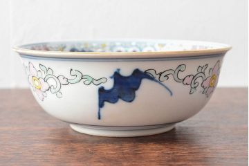 大清光緒年製　色絵染付　深鉢3点(深皿、伊万里、中国?)(R-052344)