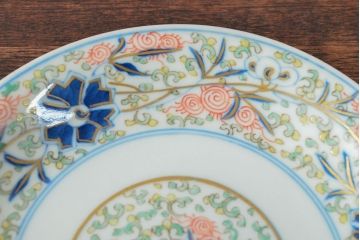 大清光緒年製　色絵染付　六寸皿3枚(伊万里、中国?)(R-052345)