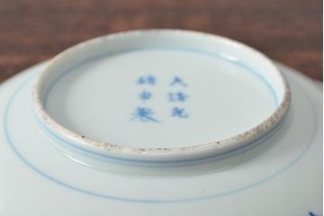 大清光緒年製　色絵染付　六寸皿3枚(伊万里、中国?)(R-052345)