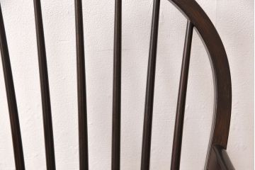 中古　美品　松本民芸家具　美しいシルエットが目を引く、#85リーチ型アームチェア(ダイニングチェア、板座チェア、椅子)(R-052355)