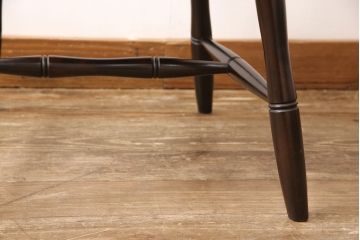 中古　美品　松本民芸家具　美しいシルエットが目を引く、#85リーチ型アームチェア(ダイニングチェア、板座チェア、椅子)(R-052355)