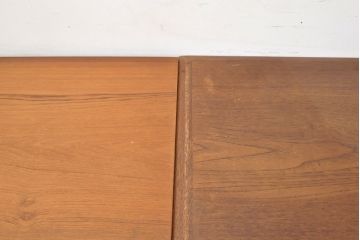 デンマークビンテージ　チーク材　シンプルかつスタイリッシュな佇まいが魅力的なエクステンションテーブル(ダイニングテーブル、食卓、作業台、ヴィンテージ、北欧)(R-052360)