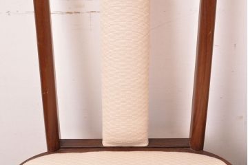 中古　デンマーク高級輸入家具　ローズウッド　高めの背もたれが印象的なチェア4脚セット(椅子、ダイニングチェア、北欧)(定価 4脚約60万円、北欧)(R-052362)