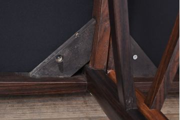 中古　デンマーク高級輸入家具　ローズウッド　高めの背もたれが印象的なチェア4脚セット(椅子、ダイニングチェア、北欧)(定価 4脚約60万円、北欧)(R-052362)