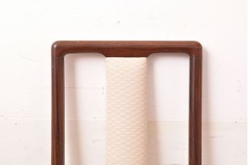 中古　デンマーク高級輸入家具　ローズウッド　高めの背もたれが印象的なチェア4脚セット(椅子、ダイニングチェア、北欧)(定価　4脚約60万円、北欧)(R-052363)