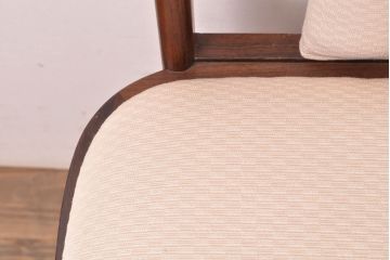 中古　デンマーク高級輸入家具　ローズウッド　高めの背もたれが印象的なチェア4脚セット(椅子、ダイニングチェア、北欧)(定価　4脚約60万円、北欧)(R-052363)