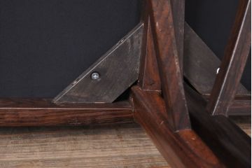 中古　デンマーク高級輸入家具　ローズウッド　高めの背もたれが印象的なチェア4脚セット(椅子、ダイニングチェア、北欧)(定価　4脚約60万円、北欧)(R-052363)