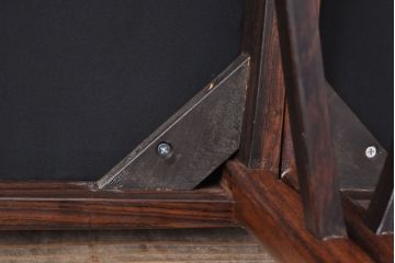 中古　デンマーク高級輸入家具　ローズウッド　高めの背もたれが印象的なチェア4脚セット(椅子、ダイニングチェア、北欧)(定価　4脚約60万円、北欧)(R-052364)