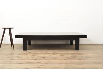 中古　美品　輪島塗り　一風変わった形の天板が魅力的な座卓(ローテーブル、センターテーブル)(R-052367)