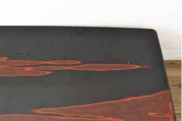 中古　美品　輪島塗り　一風変わった形の天板が魅力的な座卓(ローテーブル、センターテーブル)(R-052367)