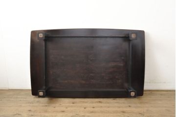 中古　美品　輪島塗り　一風変わった形の天板が魅力的な座卓(ローテーブル、センターテーブル)(R-052367)