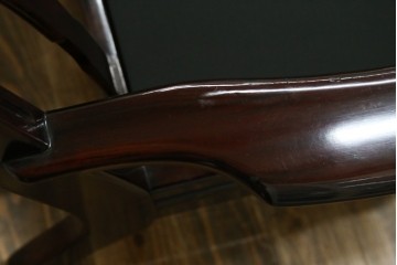 和製ヴィンテージ　美品　大正ロマンなフレームやファブリックが魅力の3人掛けソファ　(R-052378)