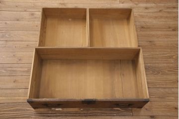 和製アンティーク　立派な金具が目を引く新潟時代箪笥ローボード(テレビ台、テレビボード、タンス、引き出し)(R-052387)