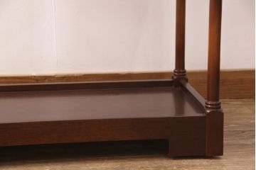中古美品　神戸洋家具　メープル不二屋　細部まで凝った造りが美しいワゴン(キッチンワゴン、キャスターワゴン、サイドテーブル)(R-052393)
