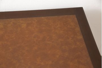 中古美品　神戸洋家具　メープル不二屋　シンプルさの中に洗練された美しさがあるレザートップデスク(机、在宅ワーク、在宅用ワークデスク)(R-052396)