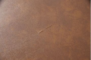 中古美品　神戸洋家具　メープル不二屋　シンプルさの中に洗練された美しさがあるレザートップデスク(机、在宅ワーク、在宅用ワークデスク)(R-052396)