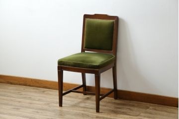 中古　神戸洋家具　メープル不二屋　シックな色合いが素敵なデスクチェア(椅子、ダイニングチェア)(R-052399)
