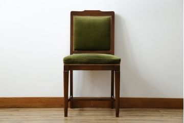 中古　神戸洋家具　メープル不二屋　シックな色合いが素敵なデスクチェア(椅子、ダイニングチェア)(R-052399)