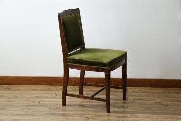 中古　神戸洋家具　メープル不二屋　シックな色合いが素敵なデスクチェア(椅子、ダイニングチェア)(R-052399)