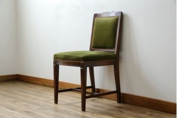 中古　神戸洋家具　メープル不二屋　シックな色合いが素敵なデスクチェア(椅子、ダイニングチェア)(R-052399)