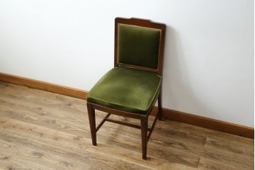 中古　神戸洋家具　メープル不二屋　シックな色合いが素敵なデスクチェア(椅子、ダイニングチェア)(R-052399)