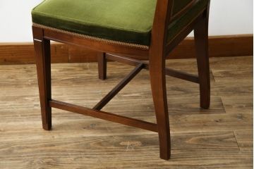 中古　神戸洋家具　メープル不二屋　シックな色合いが素敵なデスクチェア(椅子、ダイニングチェア)(R-052399)