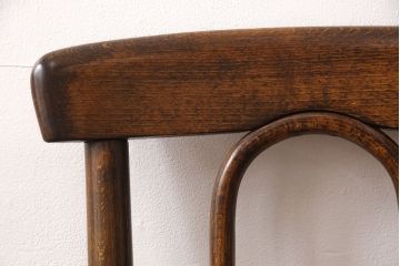 イギリスアンティーク　シンプルな中にも洗練された美しさのあるベントウッドチェア(板座チェア、椅子)(R-052408)