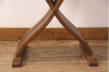 中古　美品　イタリア輸入家具　サヴォナローナデザインがお洒落なゲームテーブル&チェア2脚セット(椅子、折りたたみチェア、イス)(R-052410)