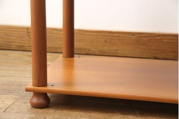 中古美品　IDC大塚家具取扱い　チェリー材　シンプルさがおしゃれな飾り棚(定価約30万円)(オープンシェルフ、オープンラック、陳列棚、店舗什器)(R-052411)