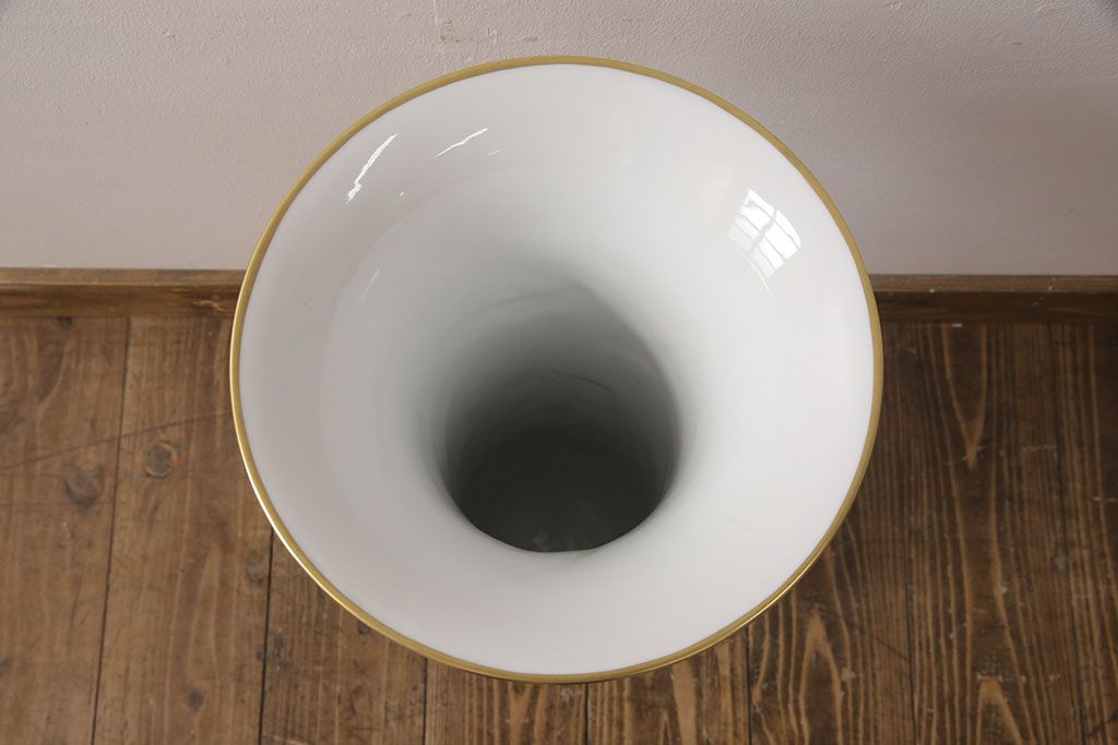 特大　ヘレンド　立体花柄花瓶　53cm(HEREND、フラワーベース、ハンガリー)(R-052413)