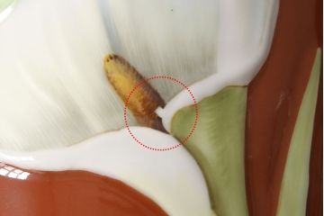 特大　ヘレンド　立体花柄花瓶　53cm(HEREND、フラワーベース、ハンガリー)(R-052413)