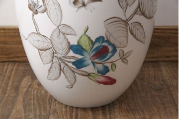 ヘレンド　ハンドペイント　花蝶文花瓶　38cm(HEREND、ハンガリー)(R-052414)