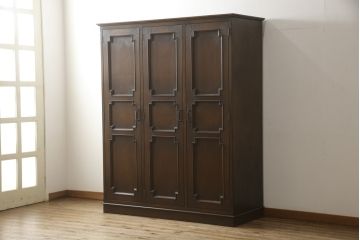 中古　美品　永田良介商店　クラシカルな雰囲気を醸し出す組み立て式ワードローブ(定価約120万円)(洋服タンス、衣装箪笥)(R-052415)