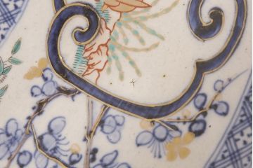 伊万里焼　兎に仙人図　染付　一尺三寸大皿(和食器)(R-052420)