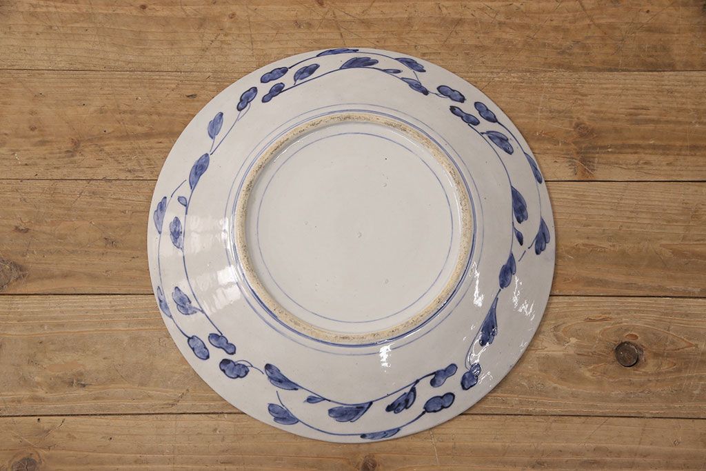 伊万里焼　兎に仙人図　染付　一尺三寸大皿(和食器)(R-052420)