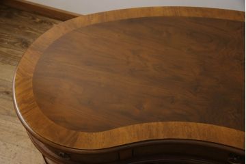 中古　DREXEL HERITAGE(ドレクセルヘリテイジ)　Cameo Classics(キャメオクラシックス)　高級感溢れるキドニーデスク(定価約170万円)(両袖デスク、机、在宅ワーク、在宅用ワークデスク、カウンターテーブル)(R-052437)