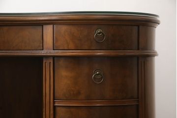 中古　DREXEL HERITAGE(ドレクセルヘリテイジ)　Cameo Classics(キャメオクラシックス)　高級感溢れるキドニーデスク(定価約170万円)(両袖デスク、机、在宅ワーク、在宅用ワークデスク、カウンターテーブル)(R-052437)